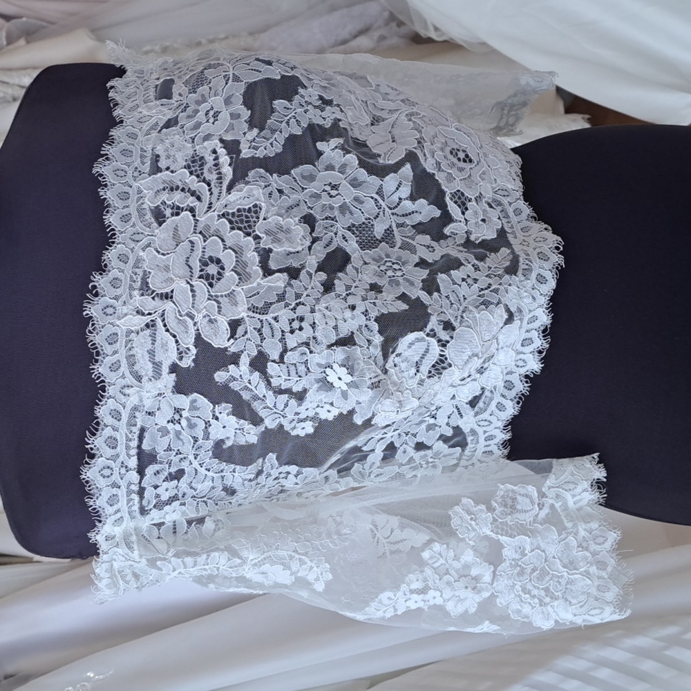 Lace off shoulder bridal topper